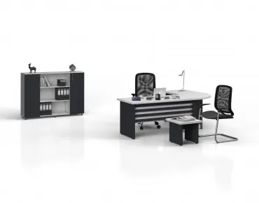 BORGO OVAL ETEJERLİ ÇALIŞMA MASASI